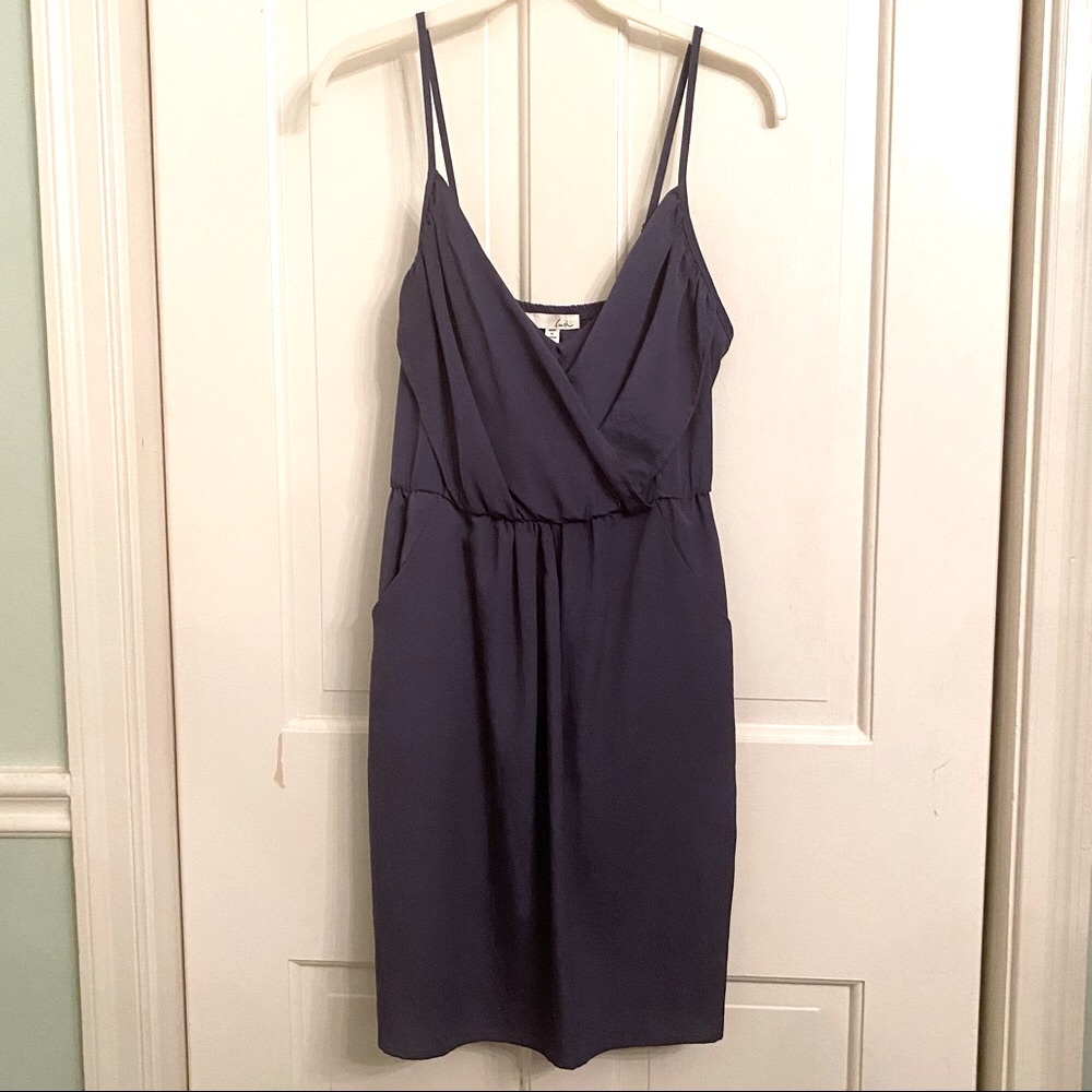 Lush Midnight Blue Dress with Pockets